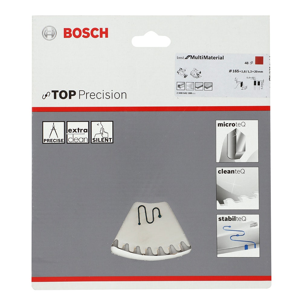 Disco de corte multimaterial Bosch de 165 mm com 48 dentes TCT - Serras de imersão - Ideal para corte de diversos materiais