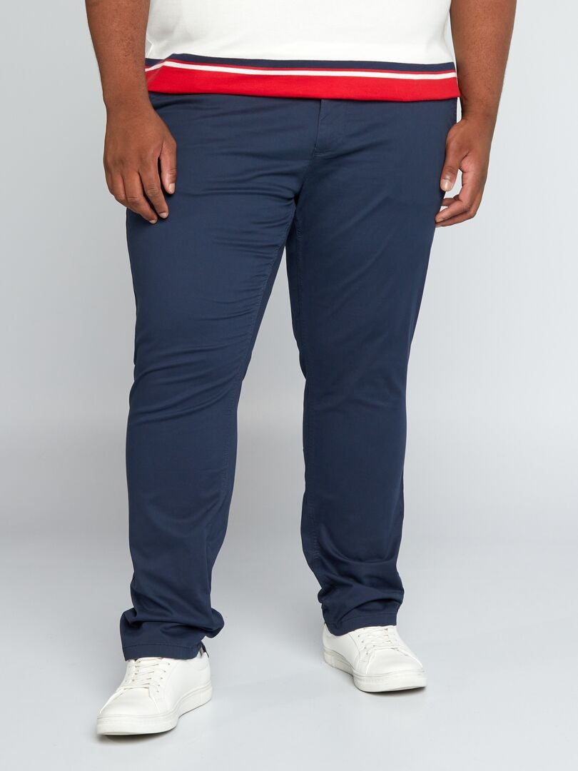 Slim fit chino broek maat L34 - blauw