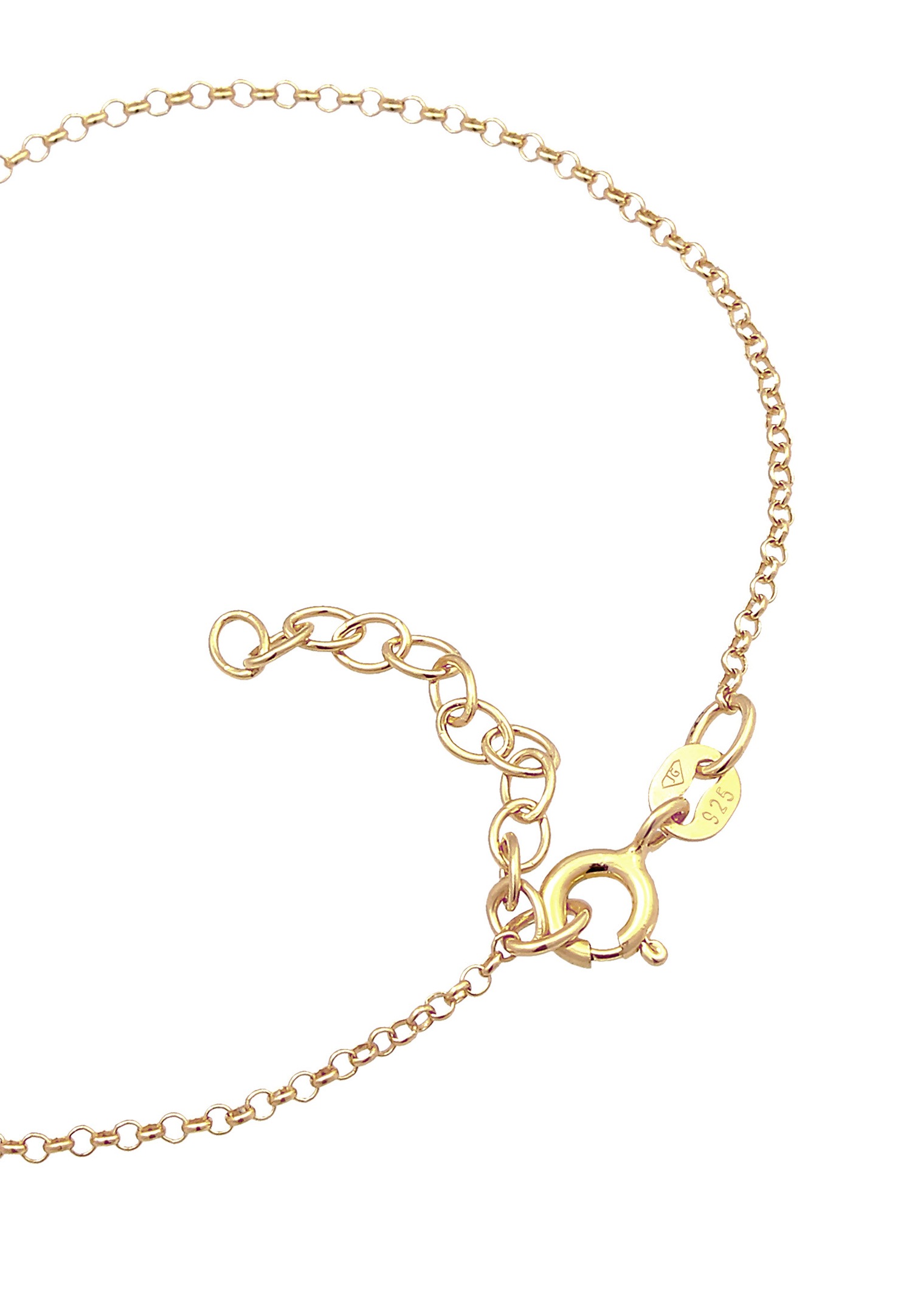 Elli Femmes pendentif lettre N basique en argent sterling 925