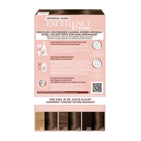 L'Oréal Paris Excellence 5U Nudes svijetlosmeđa trajna boja za kosu