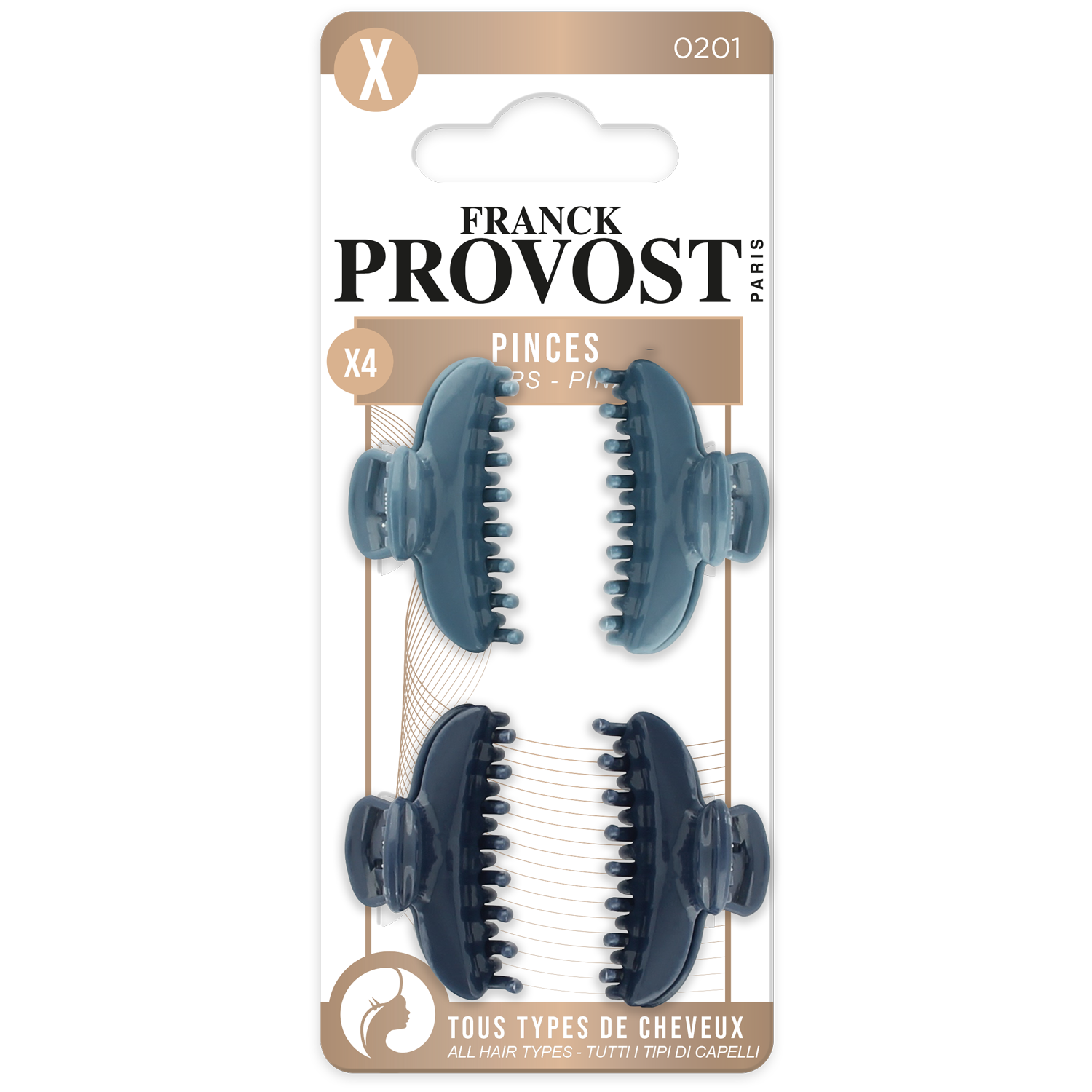 Fermagli per capelli Franck Provost, 4 pezzi