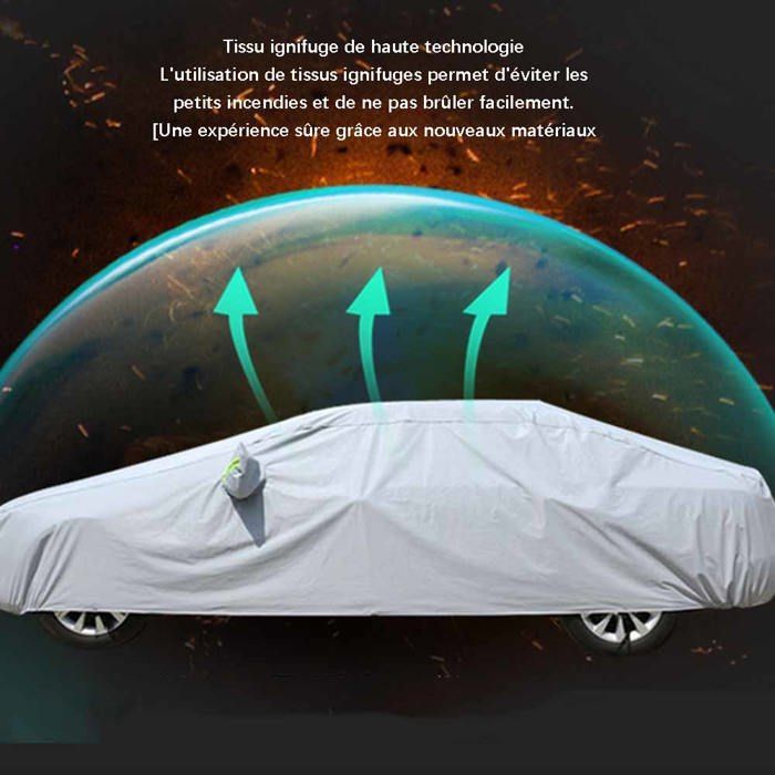Funda impermeable para coche de 190T con protección UV y algodón transpirable - XXXL