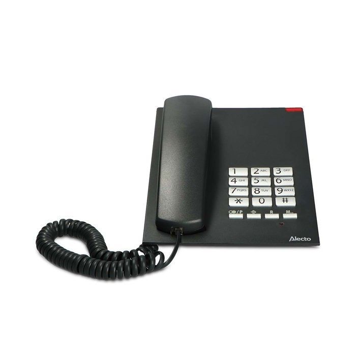 Teléfono con cable negro Alecto CW20