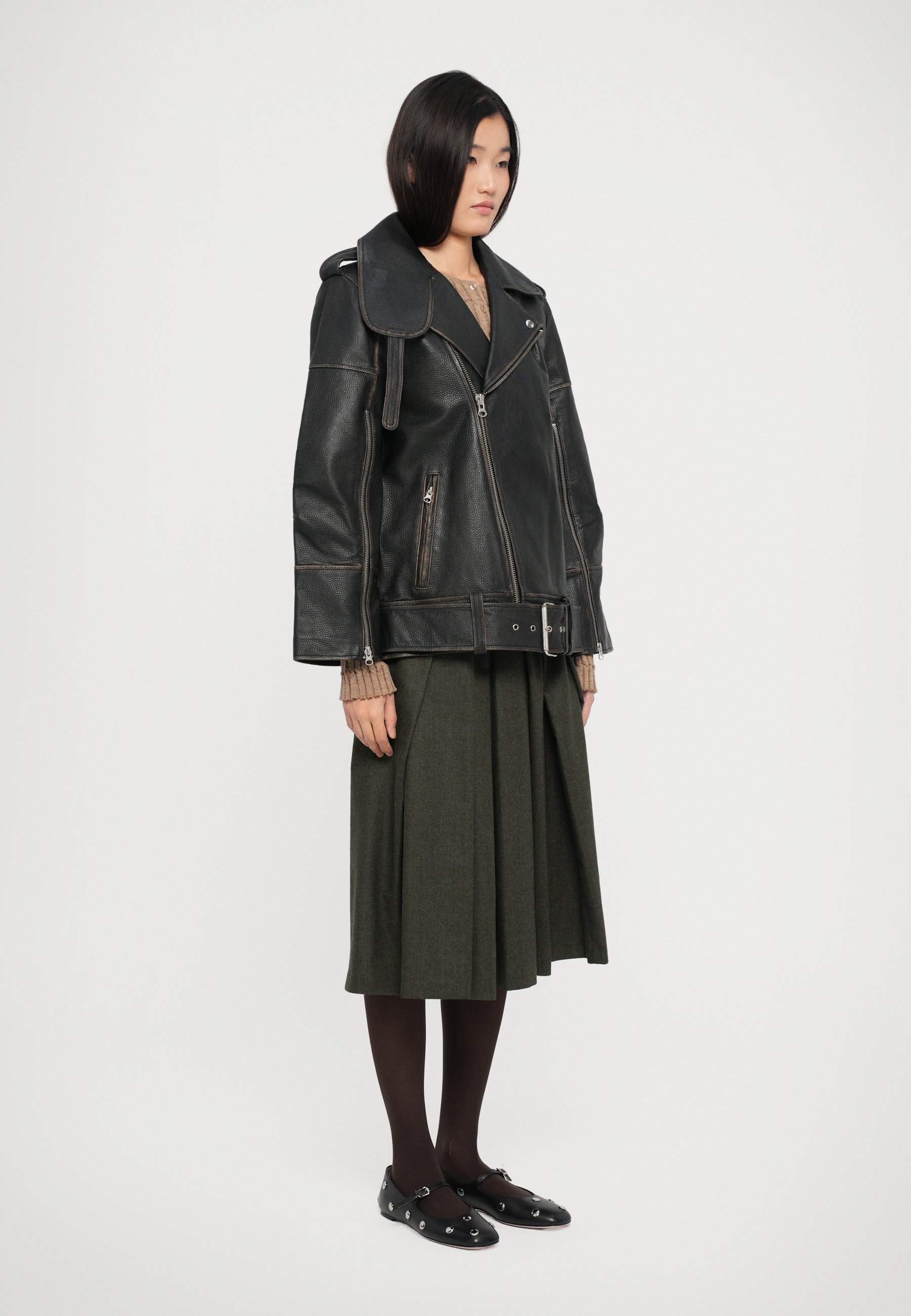 Door Malene Birger BEATRISSE - Leren jas - zwart