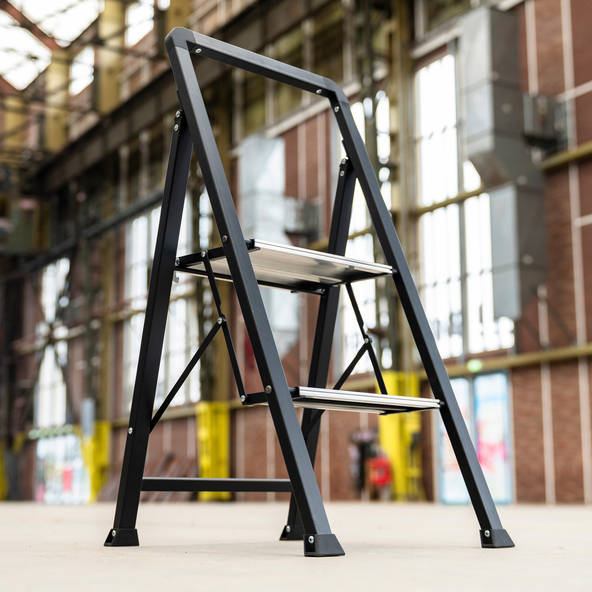 Sammenleggbar stige i aluminium, 2 trinn