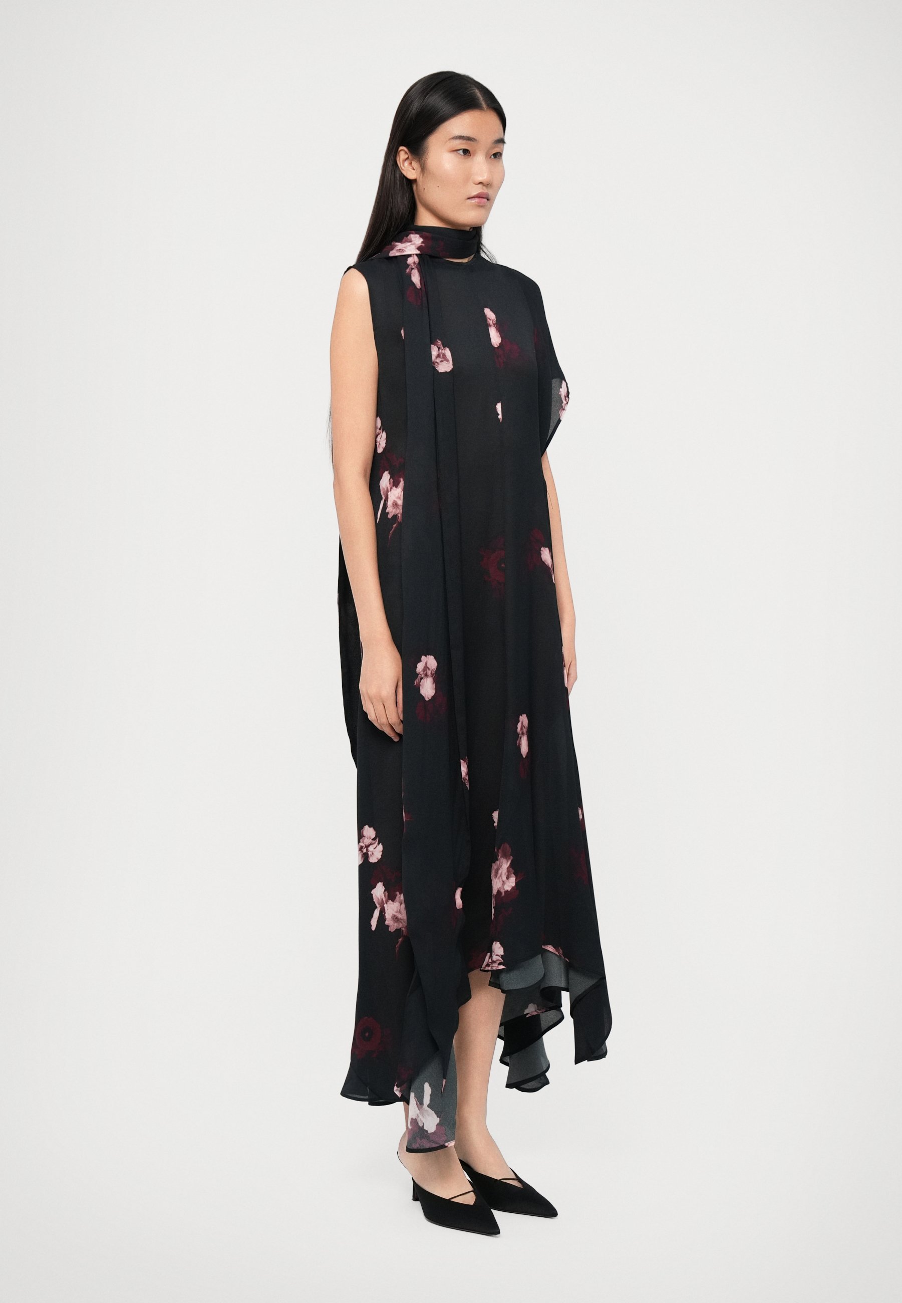 Rodebjer LOTTA BOUQUET - Maxi-jurk - donkerpaars/zwart