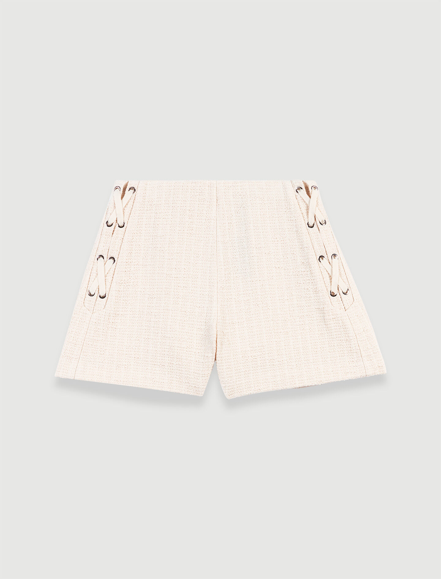Tweed flared shorts - Raw