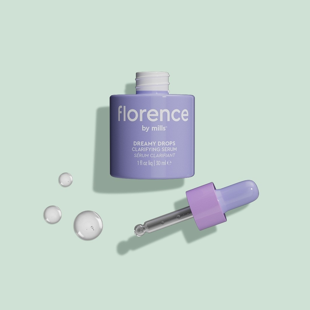 „Florence By Mills“ veido fluidas „DREAMY DROPS“ valomasis niacinamido serumas – 30 ml