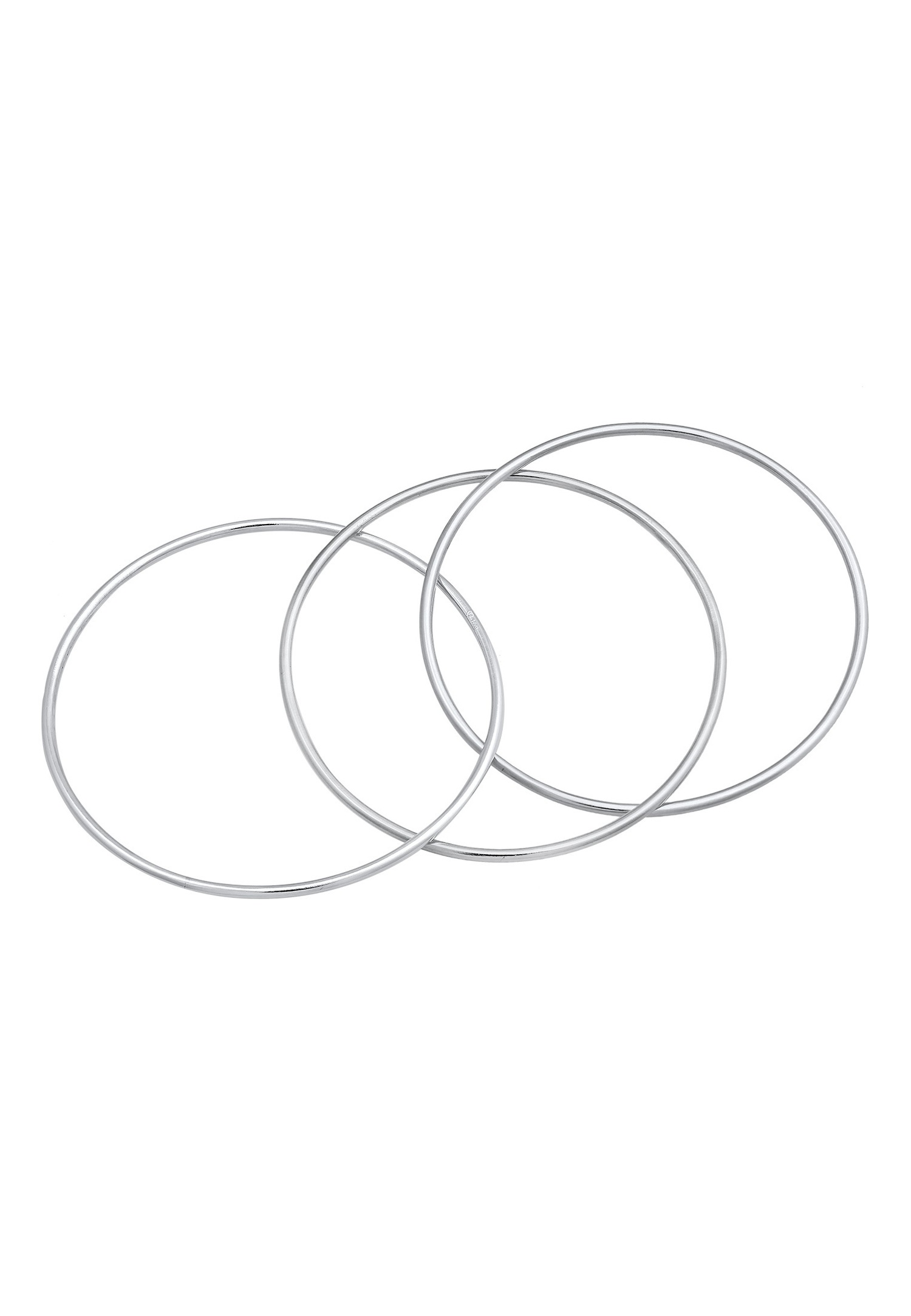 Elli PREMIUM Bracelet pour dames Triple entrelacé classique tricolore en argent sterling 925 plaqué or