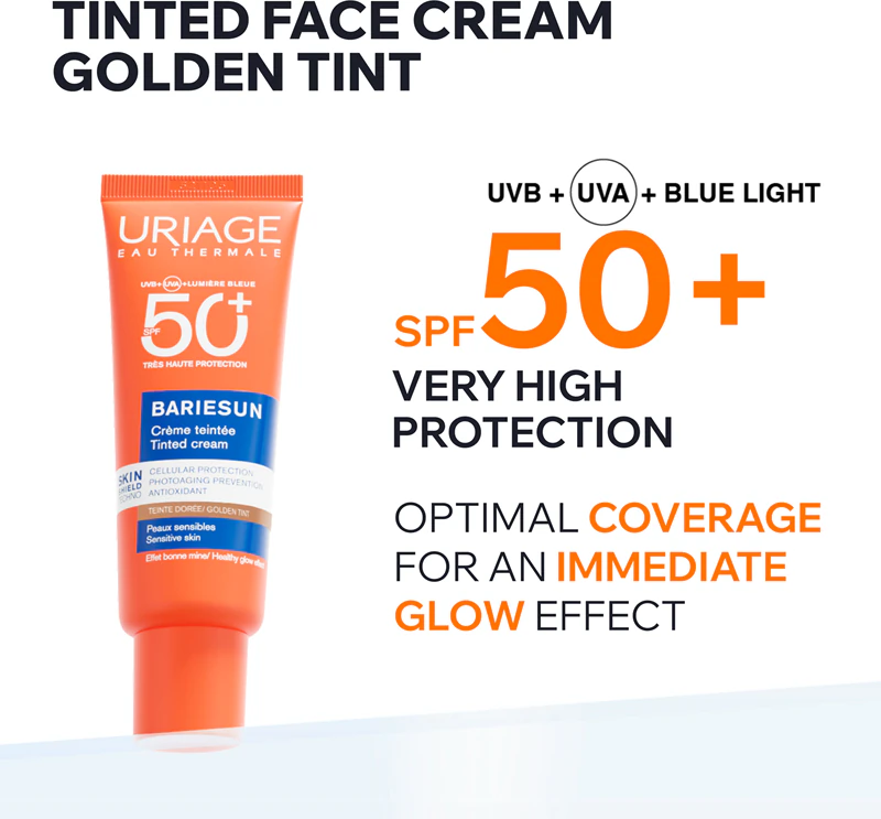 Uriage Bariésun Tónovaný krém SPF 50+ ochranný tónovaný krém na tvár SPF 50+