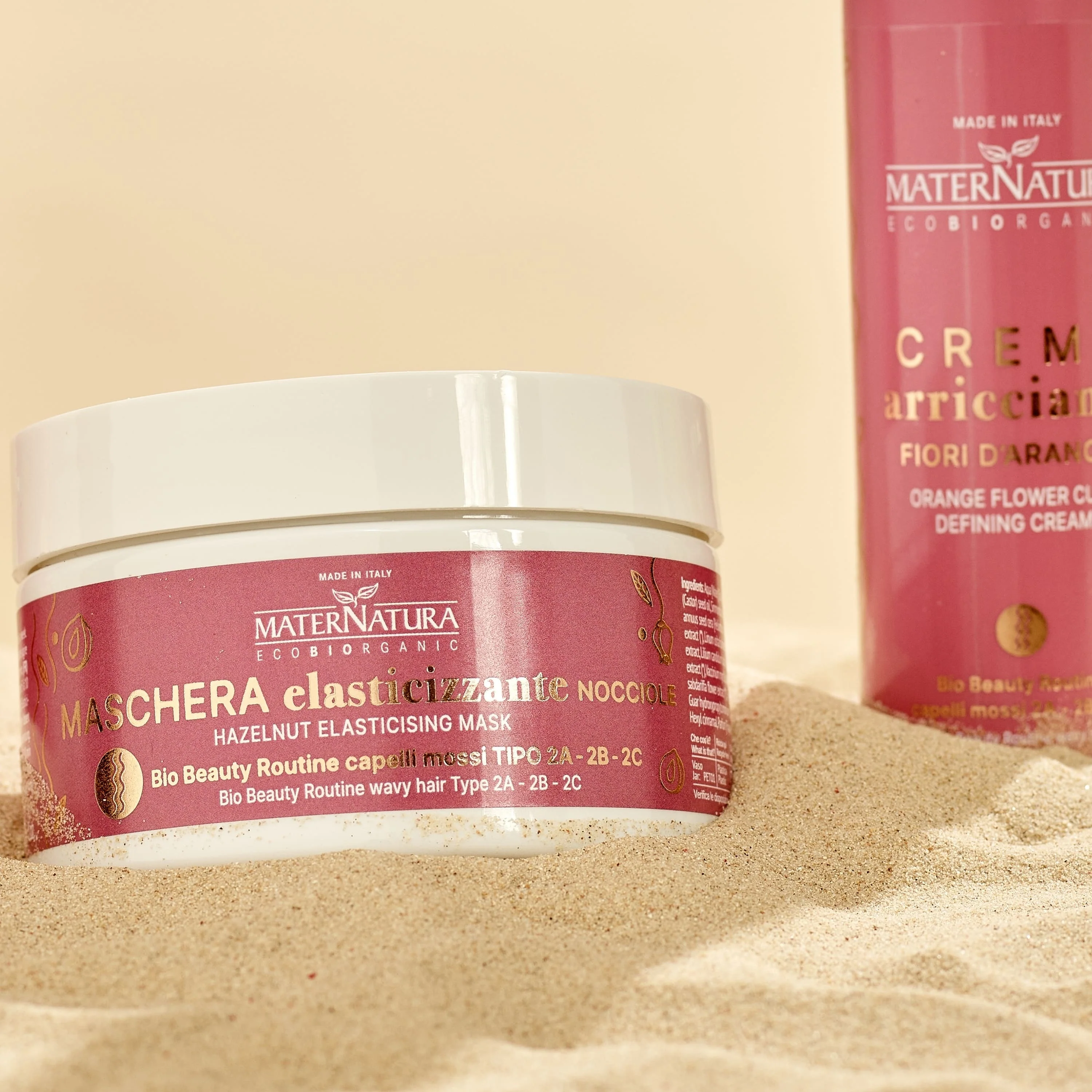 Balsamo Maschere e Olii Maschera Elasticizzante Capelli Mossi Nocciole - Maschera Ricci Definiti Capelli