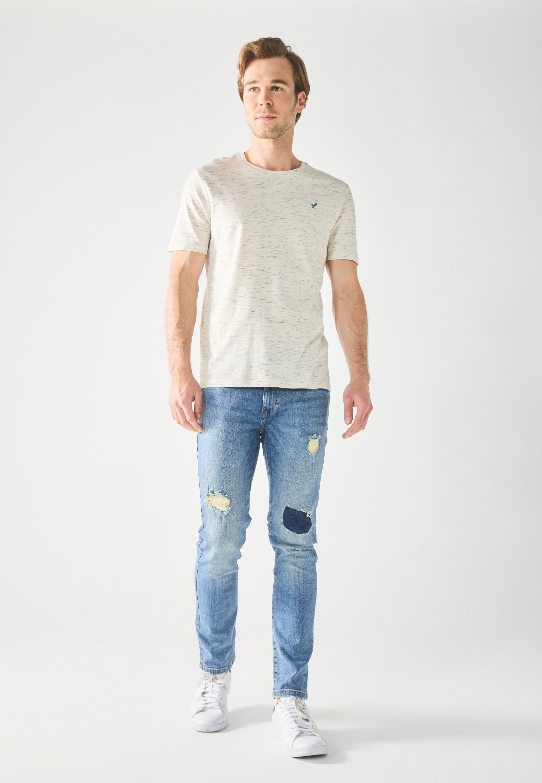 Jean Pier One coupe slim - denim déchiré