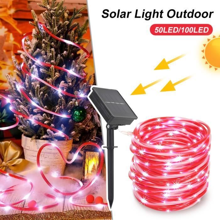 Guirlande Lumineuse Extérieur Solaire,10M 100 LED Guirlande Guinguette Extérieure Etanche Décoration Lumière