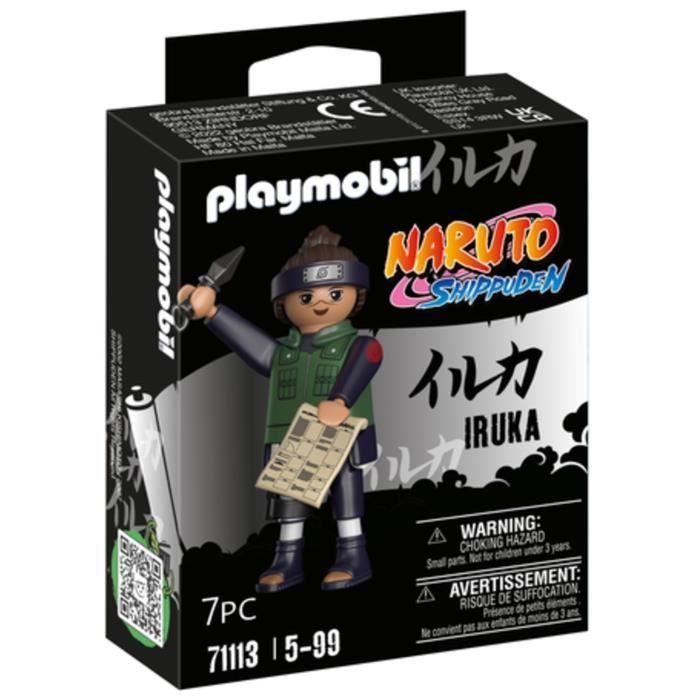 PLAYMOBIL - 71113 - Iruka - Naruto Shippuden - 8 pièces - Professeur à l'académie de ninja