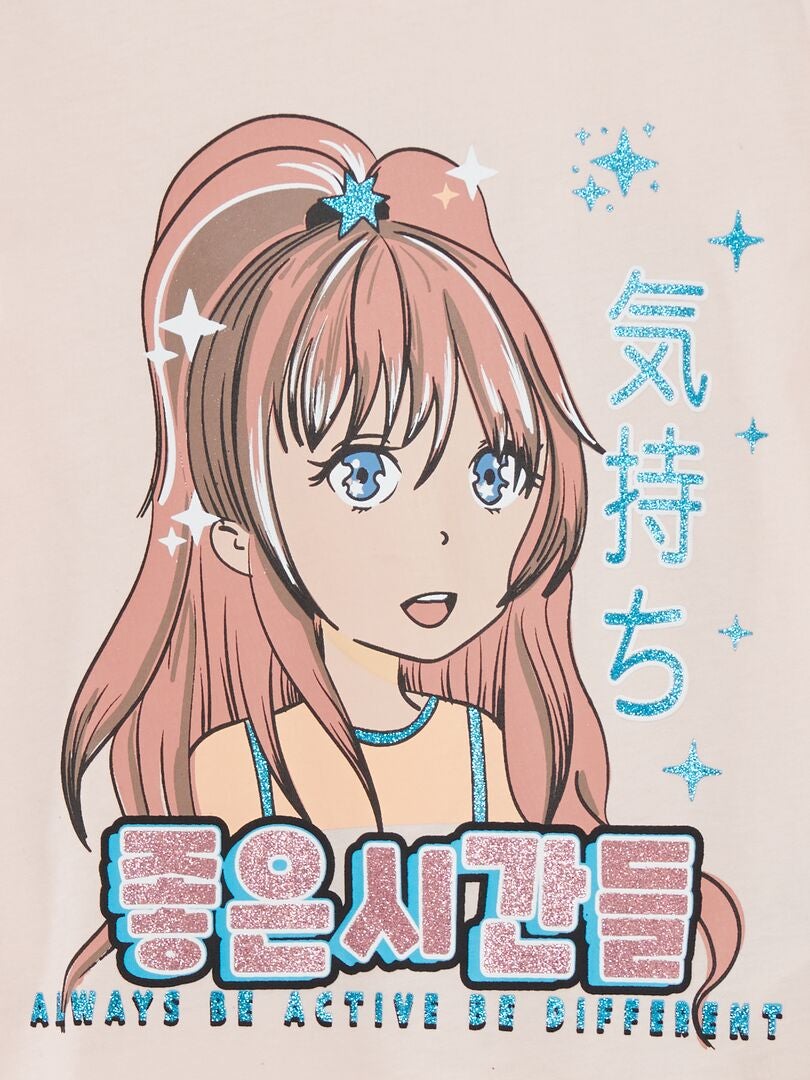 Camiseta de manga larga 'Manga' - ROSA