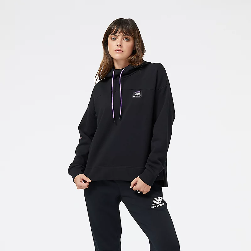 Moletom com capuz feminino NB AT - PRETO