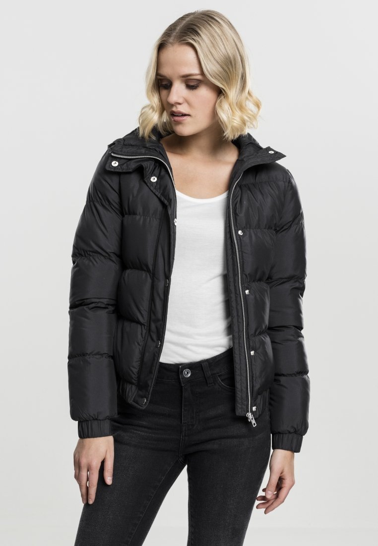 Giacca invernale da donna Urban Classics con cappuccio - nera