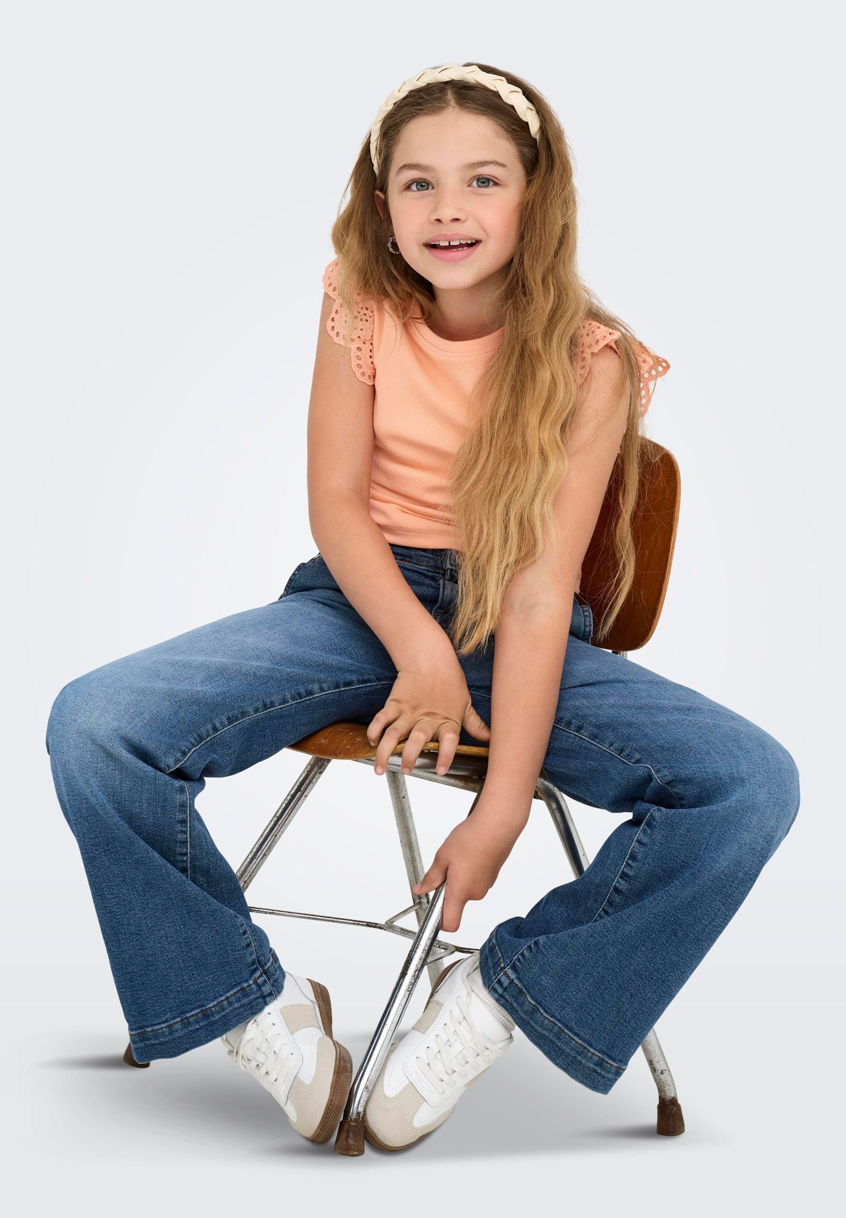 NUR FÜR MÄDCHEN - Schlagjeans - hellblauer Denim