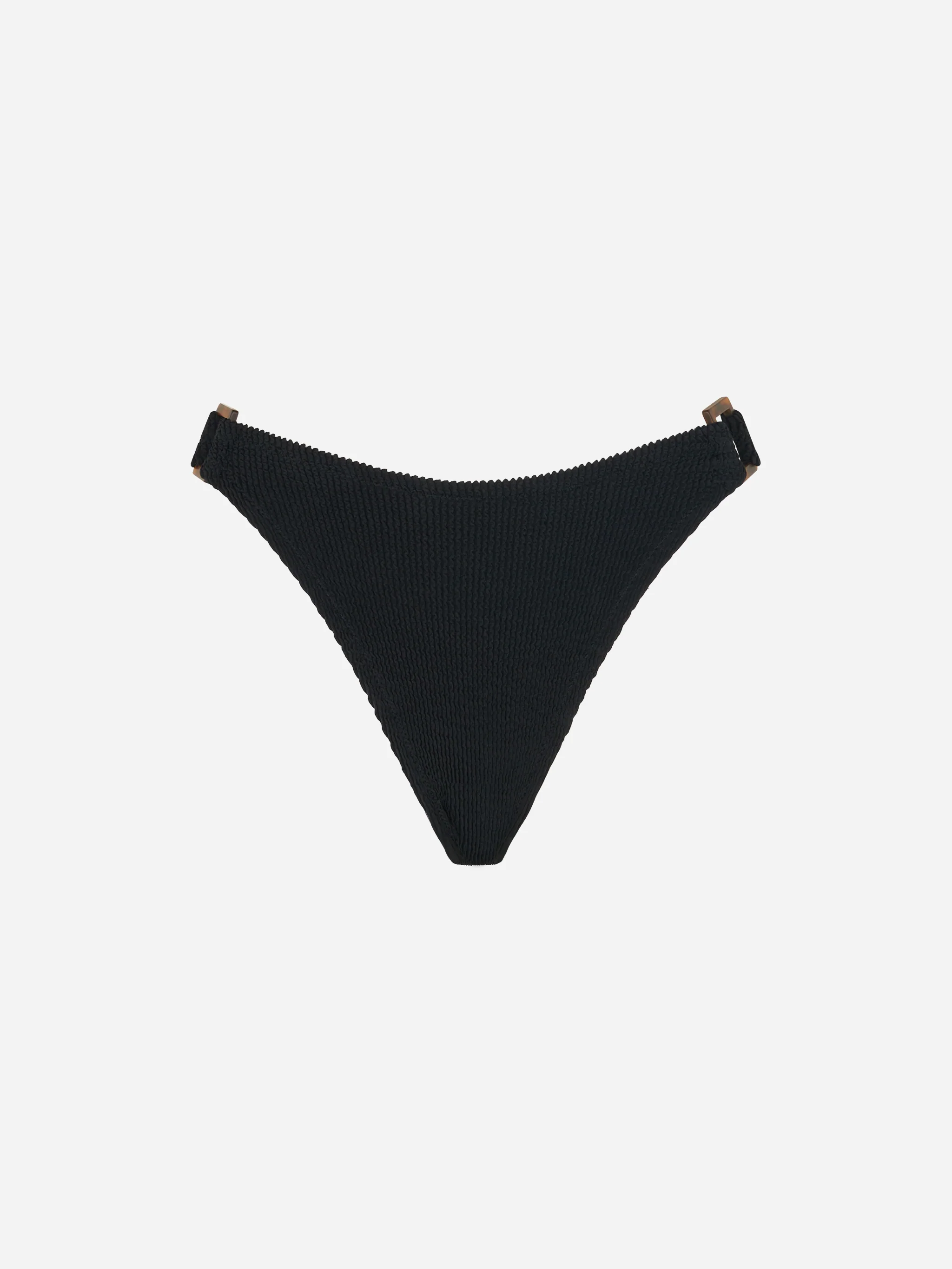 Bañador tipo slip negro arrugado