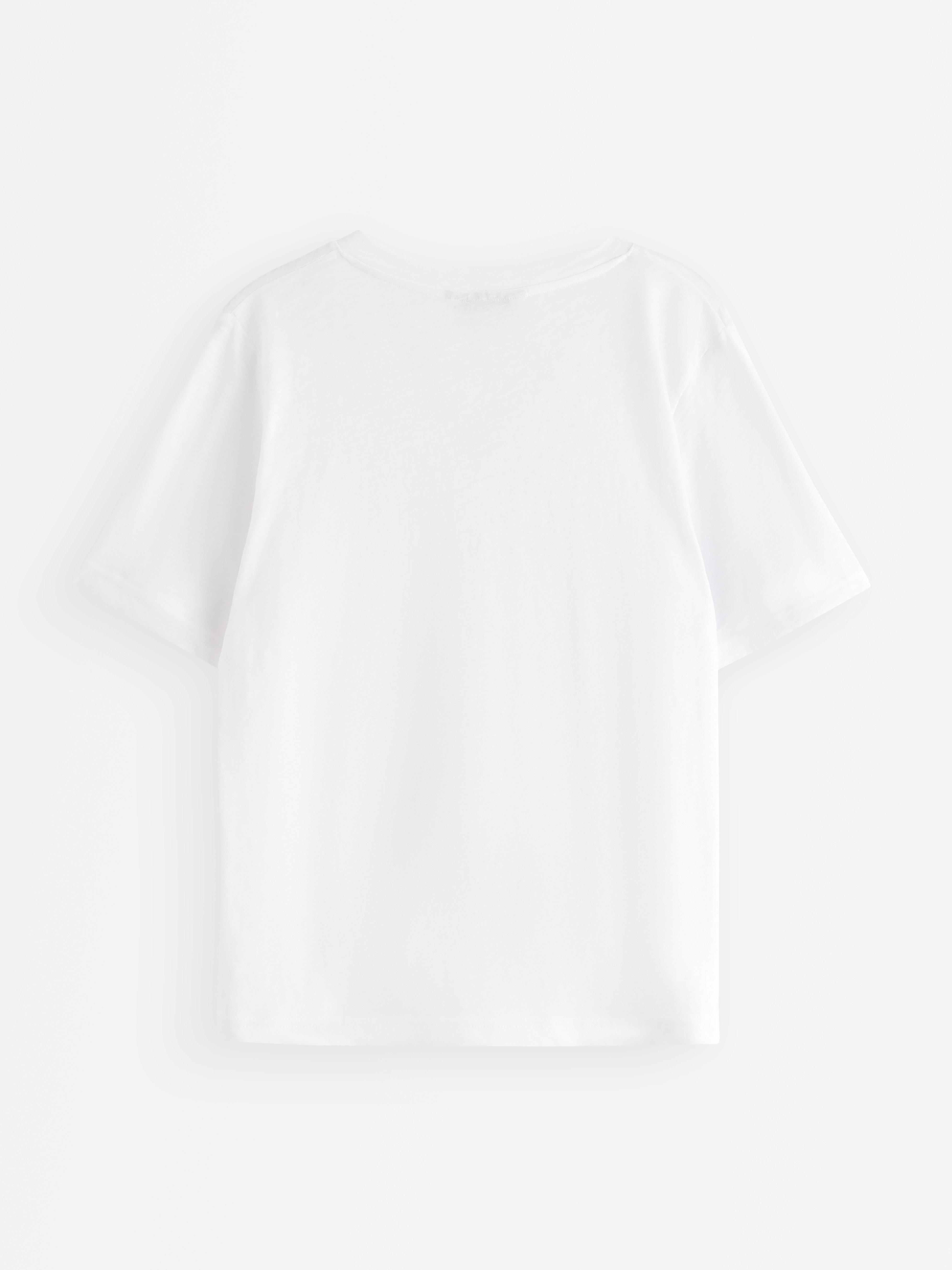 Camiseta blanca con cuello en V