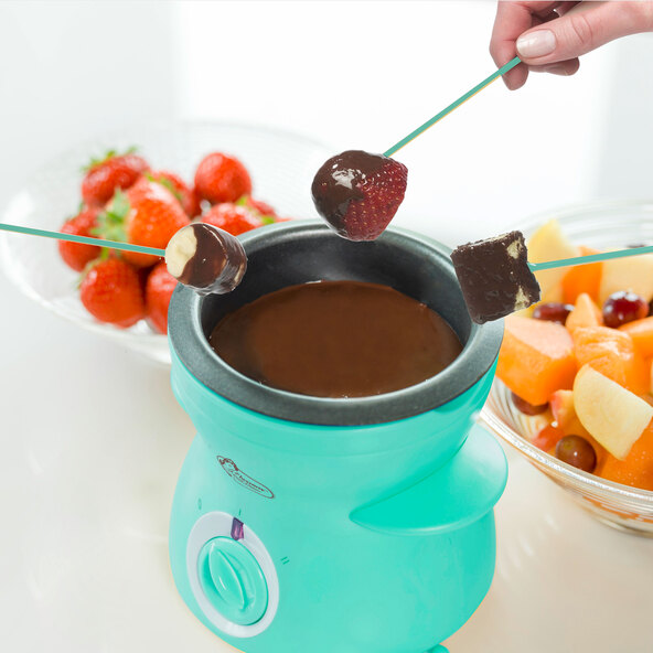 Mini fondue de ciocolată, turcoaz
