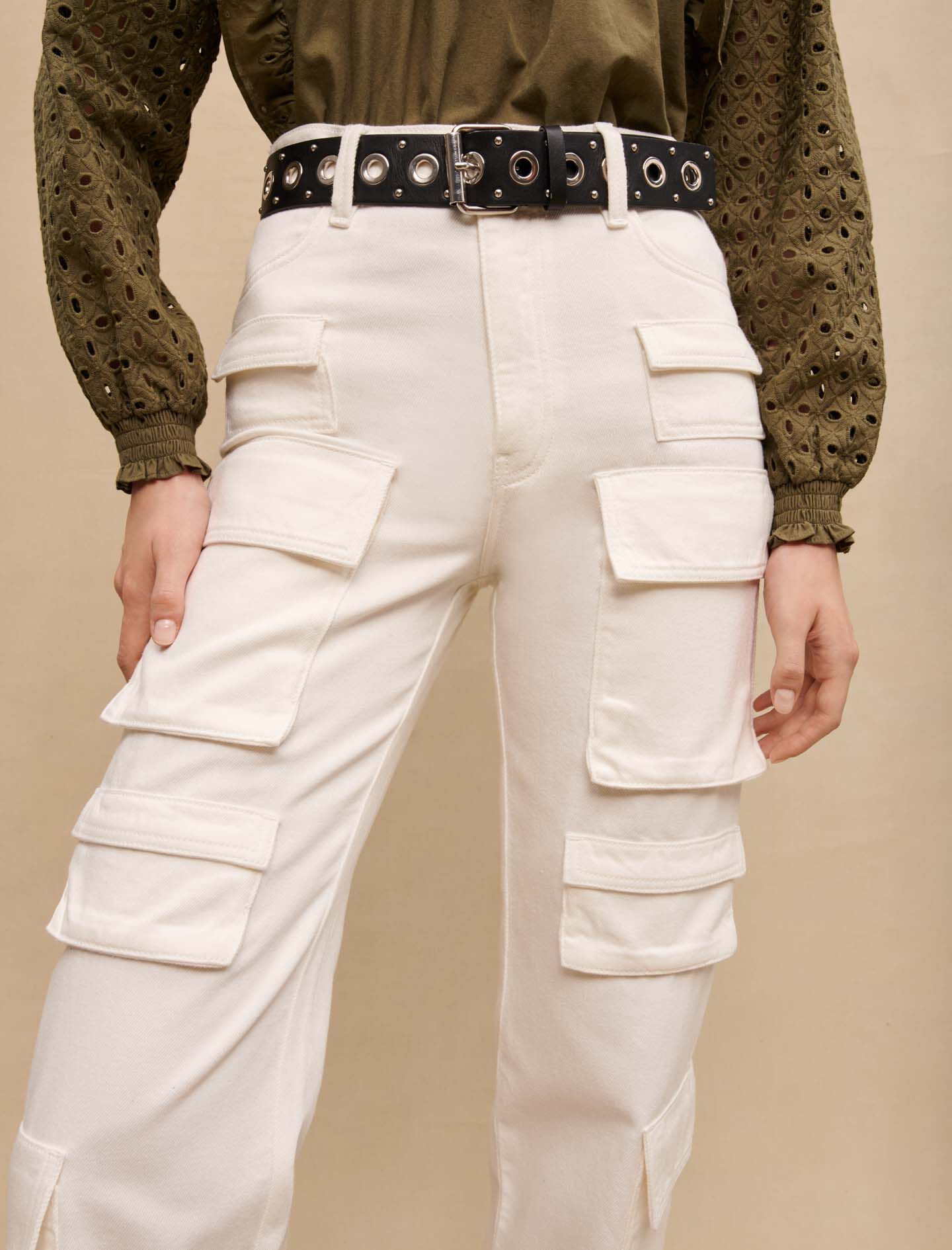 Cargo jeans - Wit