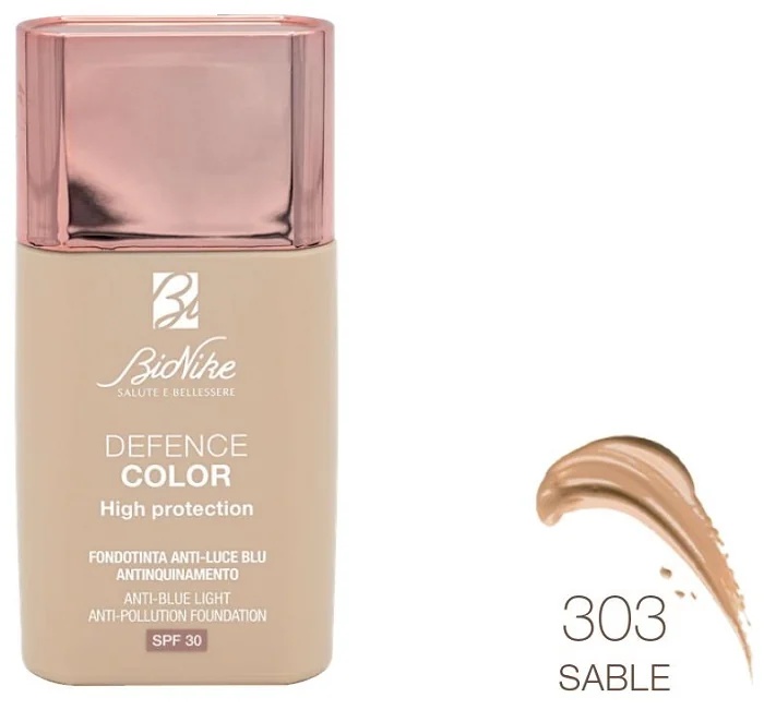 BIONIKE Bionike Defence Color High Protection Foundation nr. 303 30 ml Bescherming tegen blauw licht Bescherming tegen vervuiling