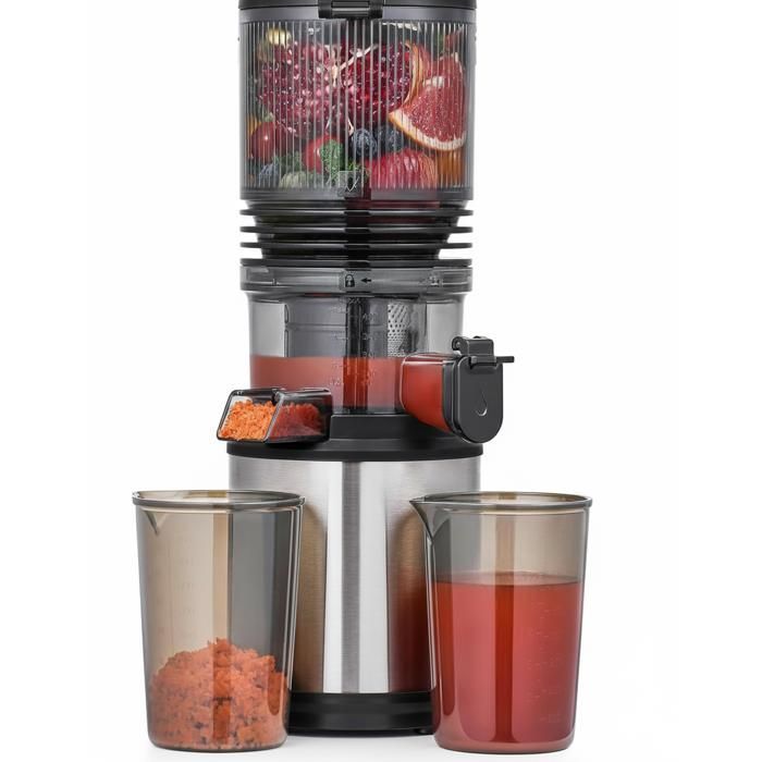 Extracteur de Jus AMZCHEF, Grande Ouverture 150mm, Extracteur de Jus de Fruits et Légumes, Rendement en jus de 99 %, 2L