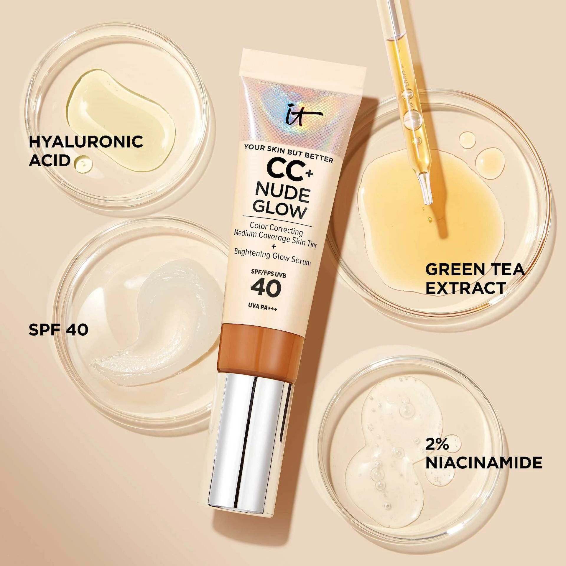 Your Skin But Better CC+ Nude Glow alapozó Fair Light - IT Cosmetics