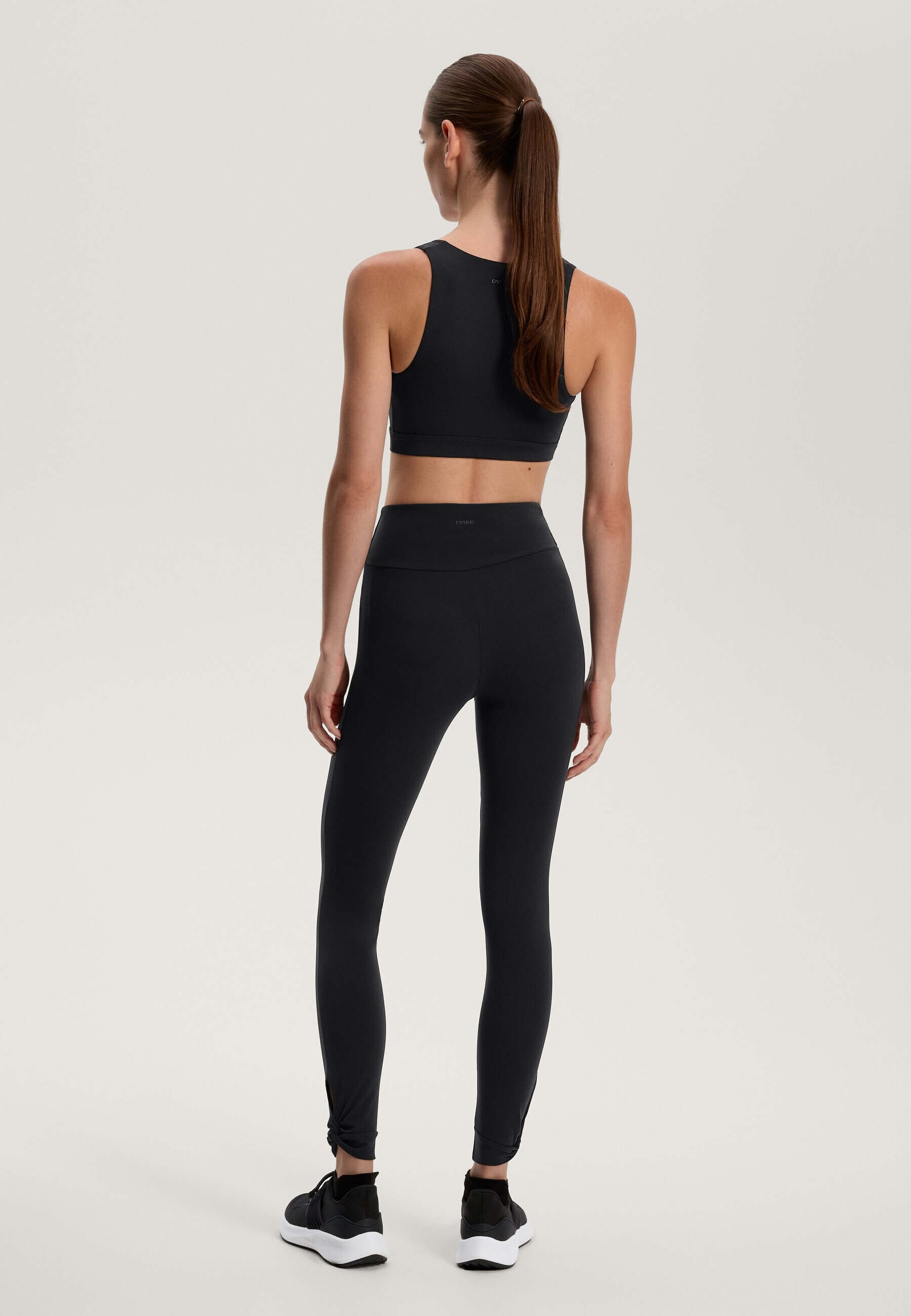 OYSHO COMFORTLUX RISE KNOT Leggings, 65 cm Länge, schwarz