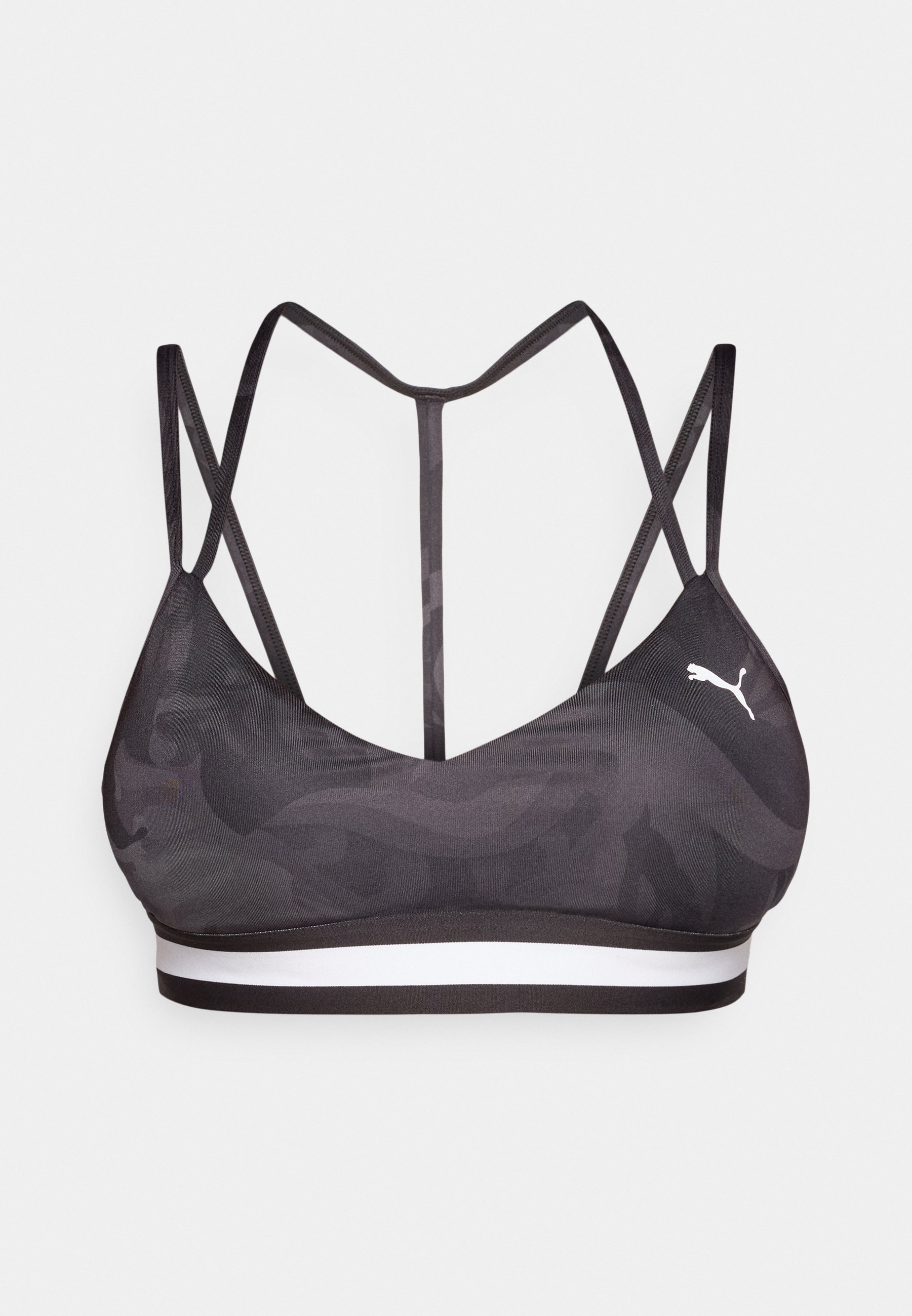 Puma FLORAL RIBBON STRAPPY BRA LOW - Sportbeha met lichte ondersteuning - zwart