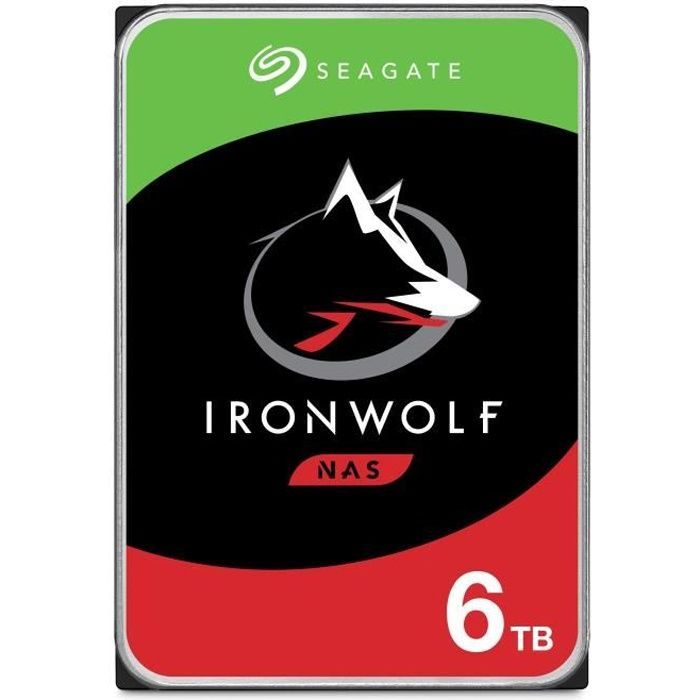 SEAGATE - Internal hard drive - NAS Iron Wolf - 6TB - 5,400 rpm - 3.5