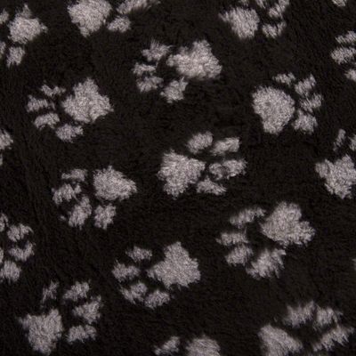 Vetbed® Isobed SL Paw Pet Blanket - Zwart/Grijs