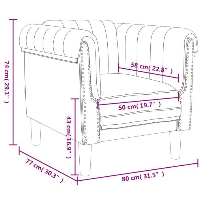 vidaXL Fauteuil, Chaise de Relaxation avec Accoudoirs et Dossier, Canapé de Salon Salle de Séjour Intérieur, Moderne, Rose 372568