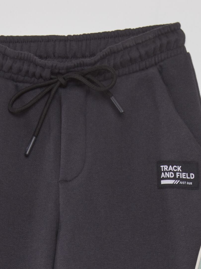Tweekleurige joggingbroek - ZWART