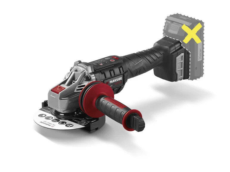 Esmerilhadeira angular sem fio PARKSIDE PERFORMANCE® PWSAP 20-Li E6, 20 V