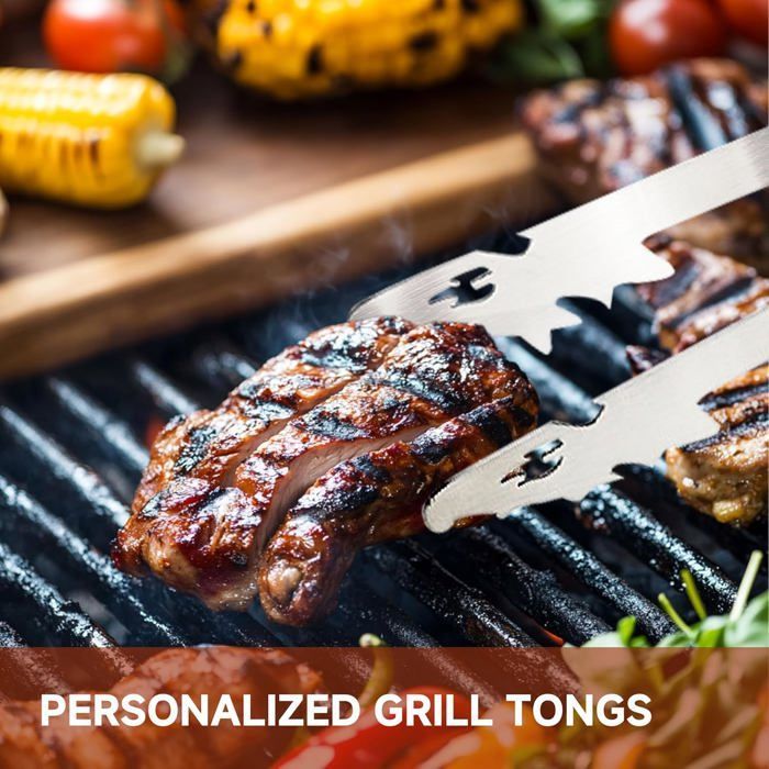 Accessoire Kit Barbecue 3 Pièces en Acier Inoxydable et Manche en Bois – Ustensiles Barbecue Professionnels avec Spatule INOX,Pince