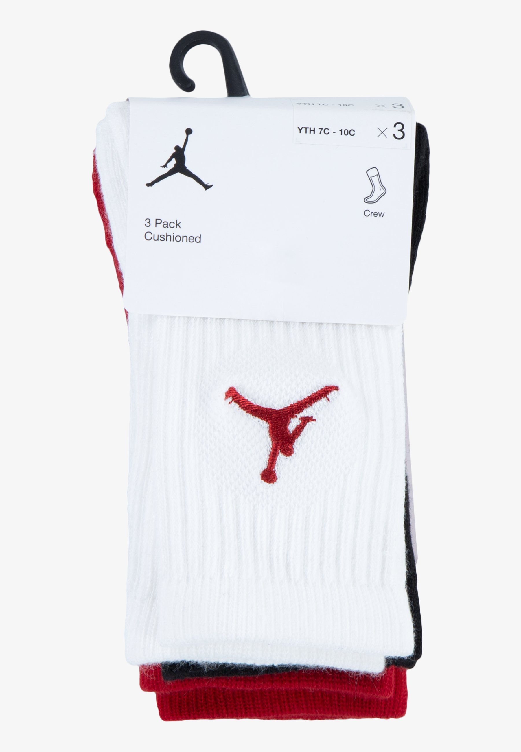 Jordan Jumpman Crew Unisex 3er-Pack Socken – Gym Red