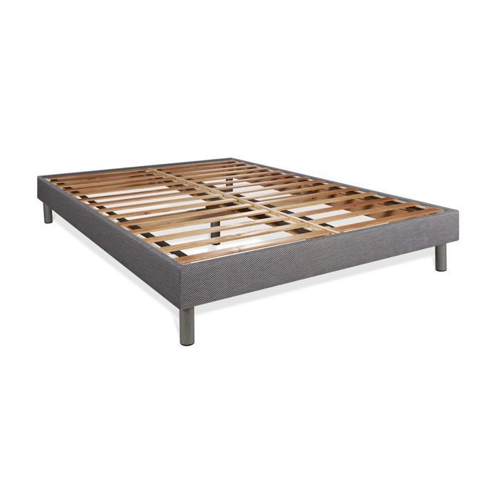 Colchón y base de cama BodyFit Memory Foam de 140x200 cm - Firme - Gris