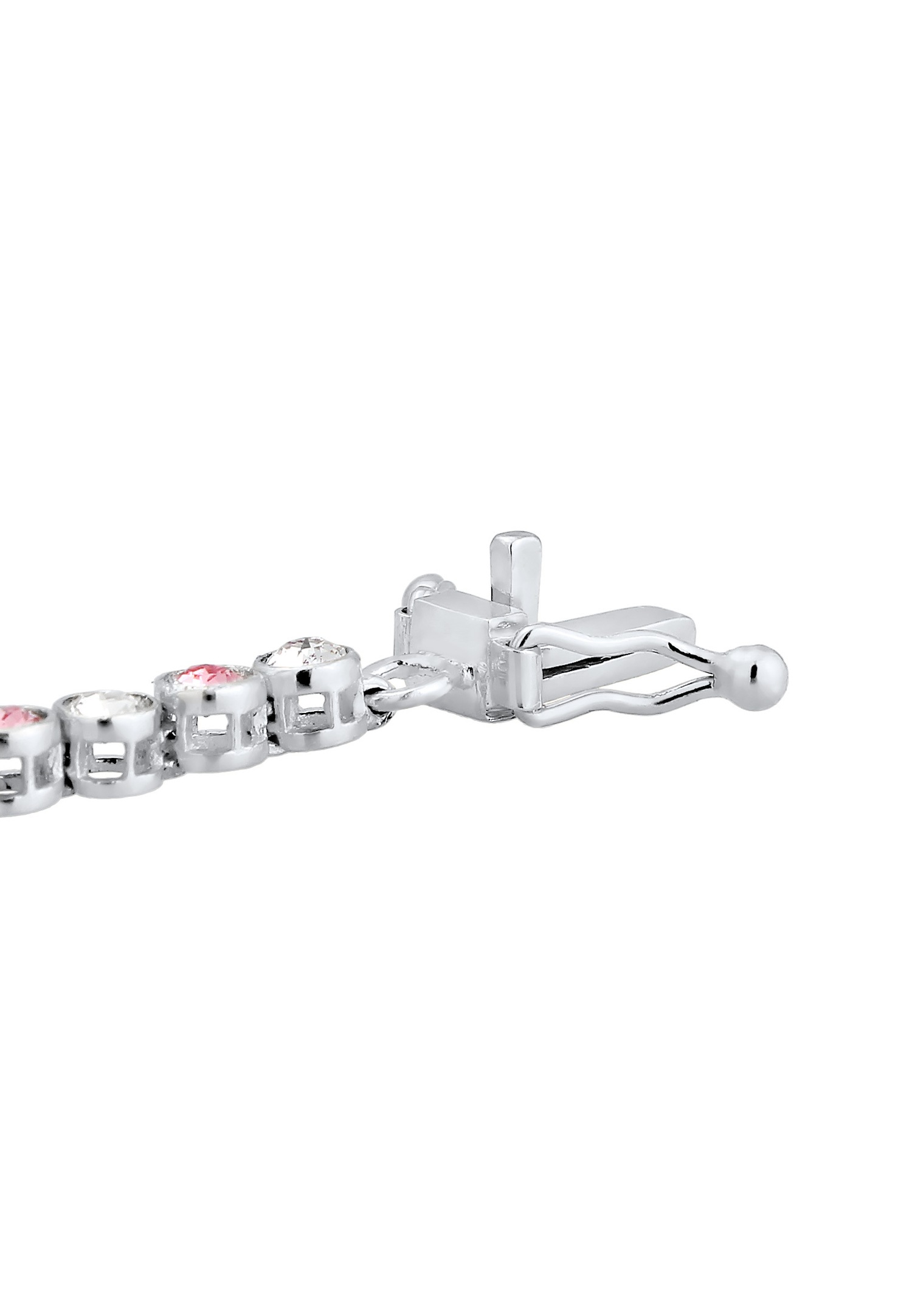 Elli PREMIUM Femmes Tennis Tendance étincelante avec cristaux Rose en argent sterling 925