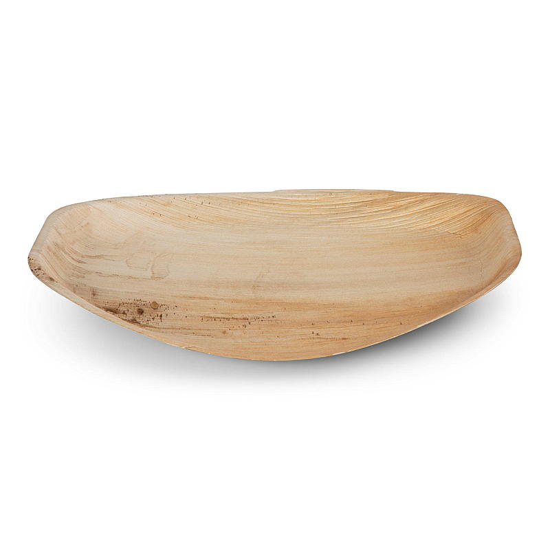 Serveerschaal in natuurlijke stijl, set van 3 stuks, 38x26 cm, palmbladmotief