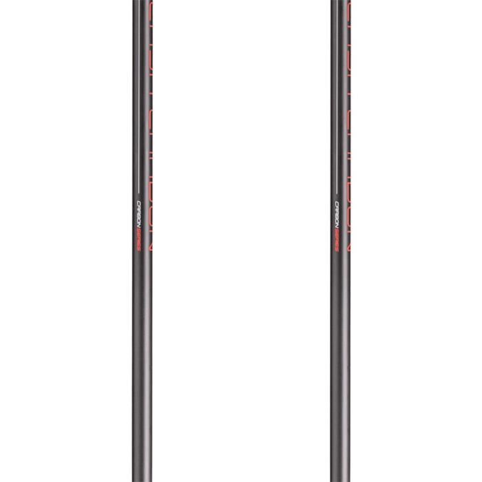 Nordic Walking Stok - LEKI - Unisex - 105 cm - Koolstofcomposiet (70%) - Donker antraciet/neonrood