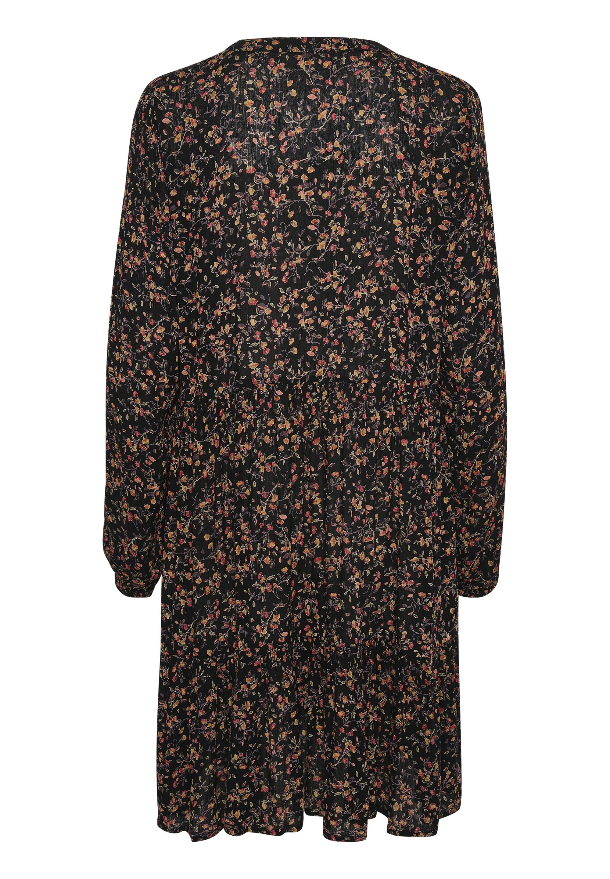 Kaffe AMBER - Robe-chemise - imprimé floral multicolore noir