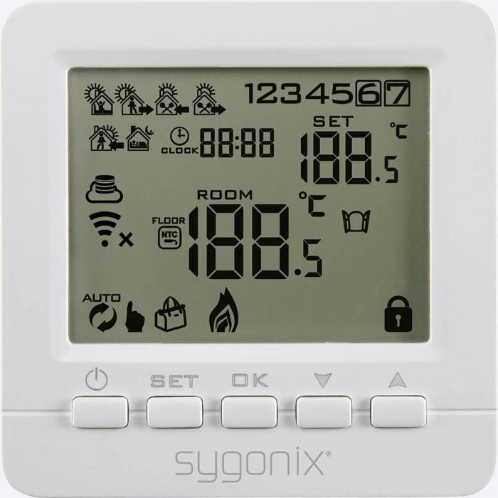 Kabelloser Thermostat – SYGONIX – SY-4500820 – Programmierbar – 1 Stück – Smart-Gerät