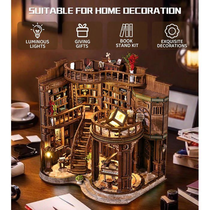Miniatuur poppenhuis, doe-het-zelf miniatuurhuis bouwpakket, minihuismodel op schaal 1:24, ideaal cadeau voor