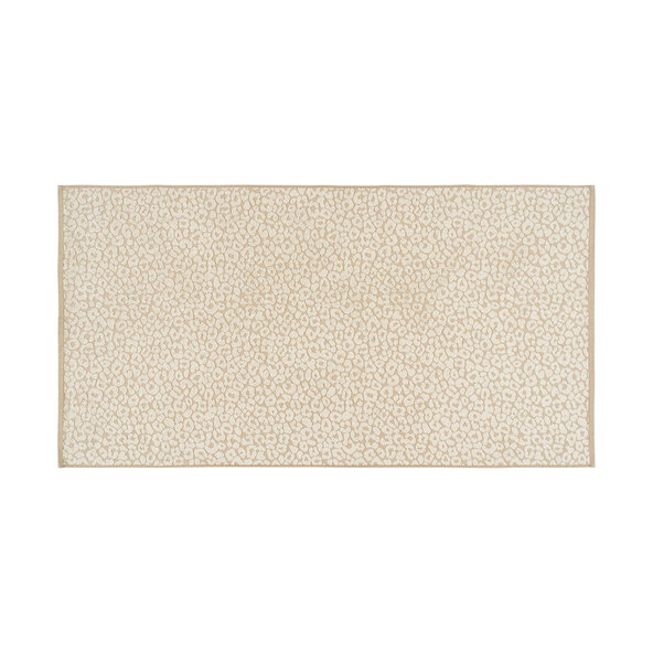 Firkantet frottéhåndkleserie, leopardmønster, sett med 2