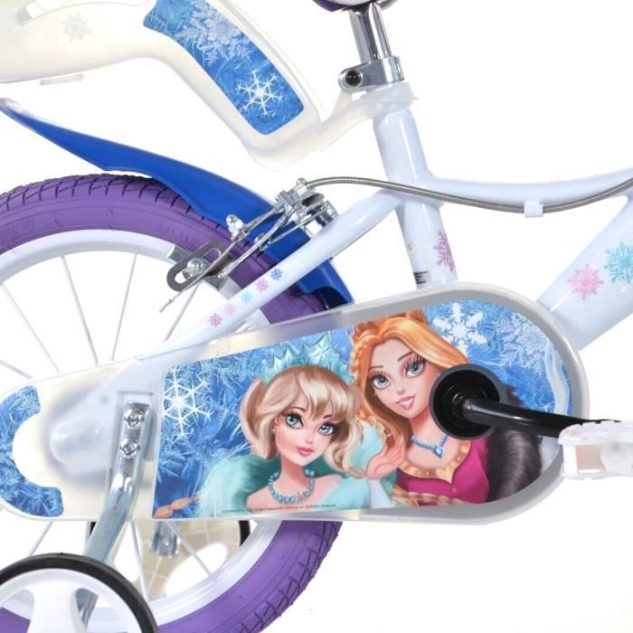 Kinderfiets van 35,5 cm - SNOW QUEEN - Blauw model - Leeftijd 4 tot 6 jaar - 35,5 cm wielen - Meisje