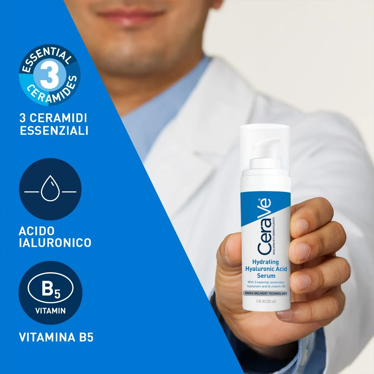 CERAVE Feuchtigkeitsserum mit Hyaluronsäure 30 ml – Feuchtigkeitsspendende Wirkung