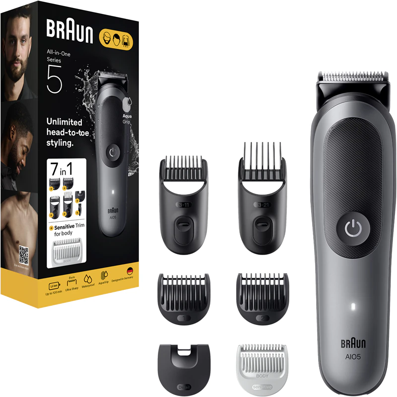Conjunto de cuidados para cabelo e corpo Braun All-In-One Series 5 AIO5520 7 em 1