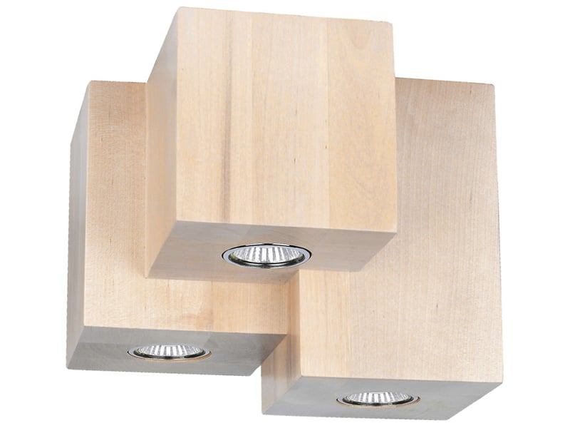 Plafon Wooddream 3-punktowy 20 cm drewniany beżowy